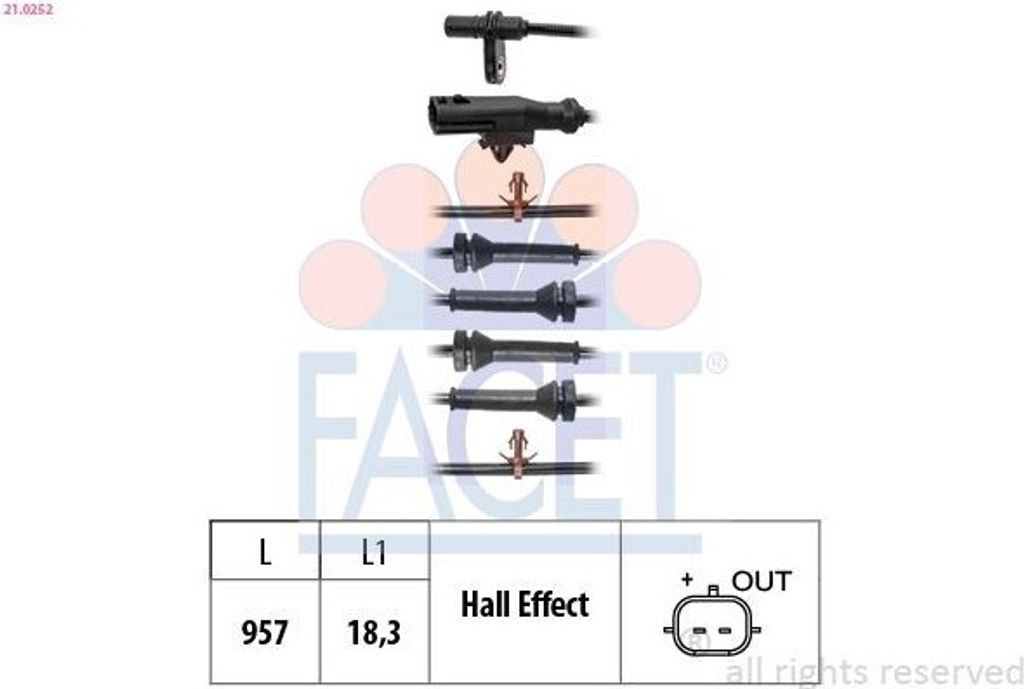 FACET ABS Sensor Raddrehzahl für NISSAN X-TRAIL (T32) 21.0252