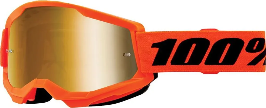 Masque 100% Strata 2 Orange Miroir Or Lentilles CAT3 : Stop éblouissement