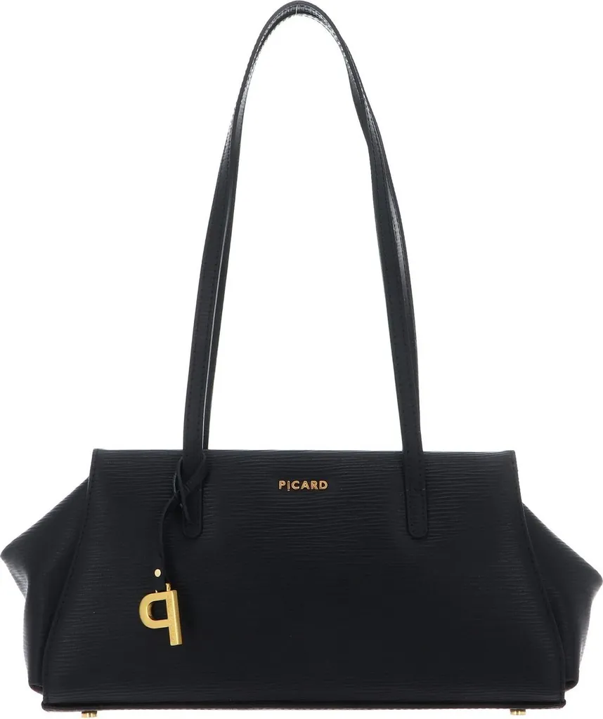 Petit sac à main noir bandoulière PICARD Calais en cuir véritable souple