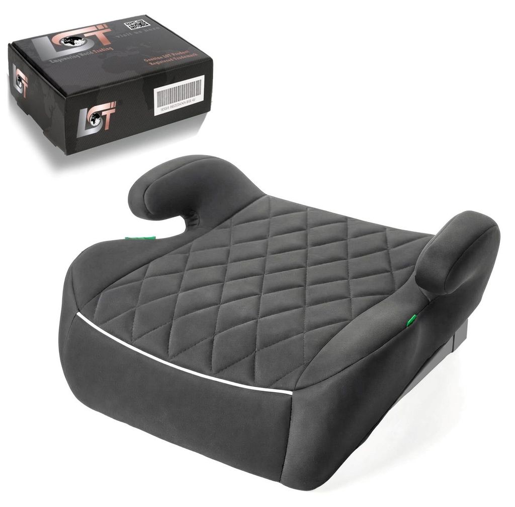Kindersitzerhöhung ECE R129 Anthrazit für Kinder 125-150cm Variabel Auto Sitz