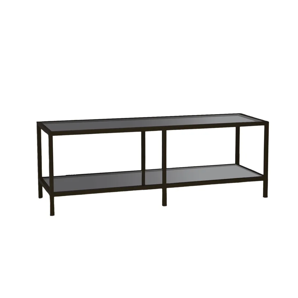 Banc TV en verre gris foncé Skye Decor Basic - Support Longueur 130cm - 5