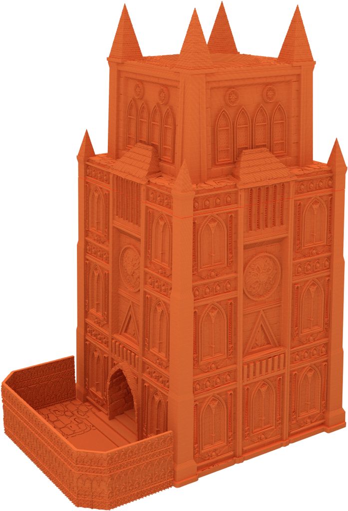 Fates End Würfelturm Garrison orange, 3D-gedruckt, Tabletop