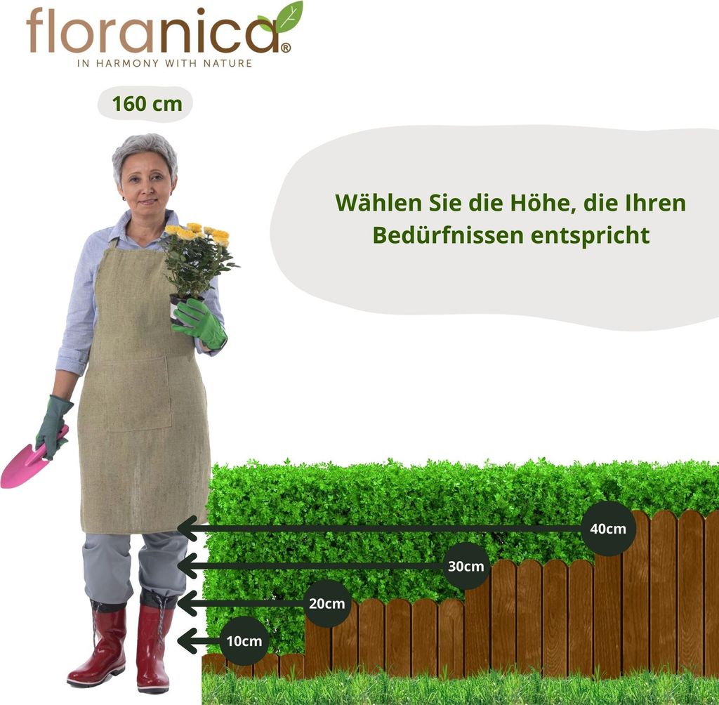 Floranica Rollborder Flexibilní dřevěný plot Rolborder 200 Obrázek produktu 3