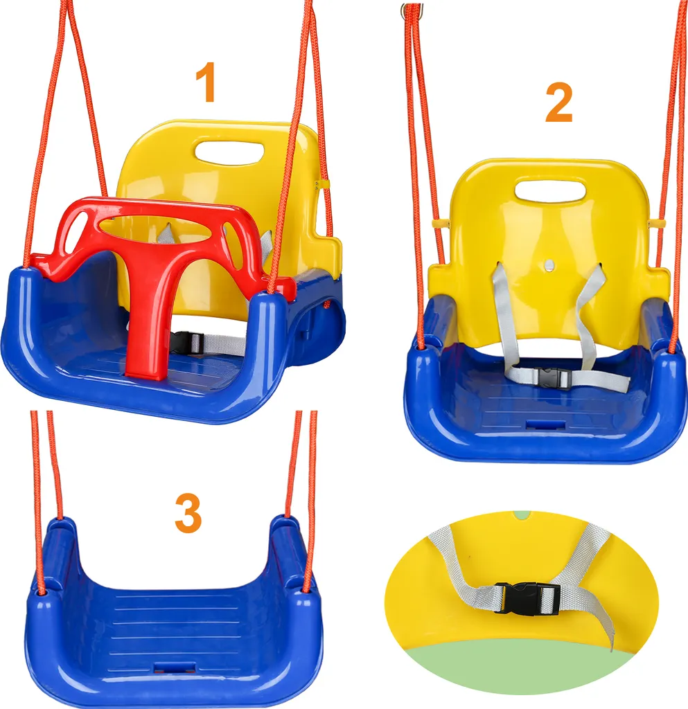 Balançoire Bébé Extérieure Wolketon pour Aire de Jeux et Plein Air