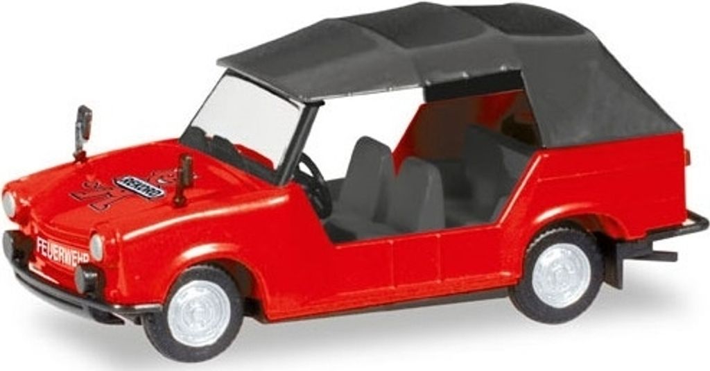 TRABANT 601 Kubel Cabriolet rot, HER093460, Maßstab1/87, HERPA