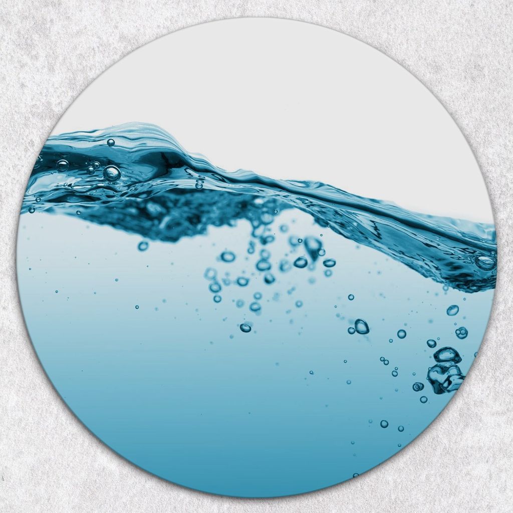Glas-Herdabdeckplatten Glaskeramikkochfeld-Abdeckung Spritzschutz Glas Runden Schneidebrett fi40 cm - Wasserspritzen