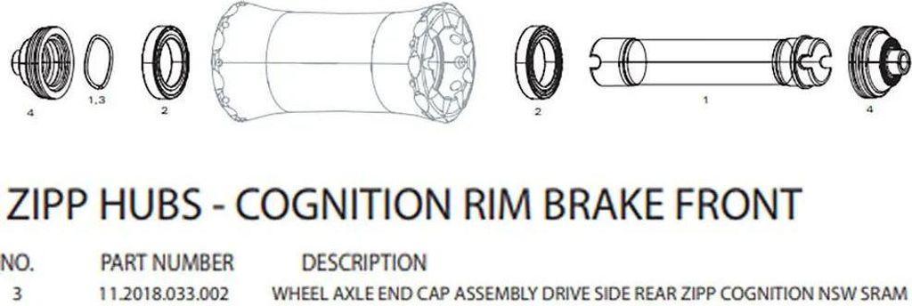 Zipp Rechte Endkappe Für Cognition Hinterradnaben Shimano/sram Road Schwarz Schwarz One Size