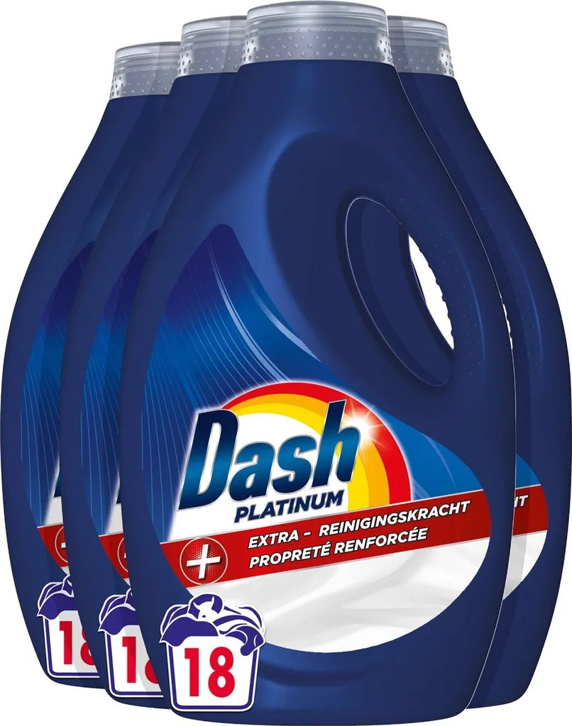 Lessive Dash Platinum action détachante renforcée pack 72 doses 3,24L