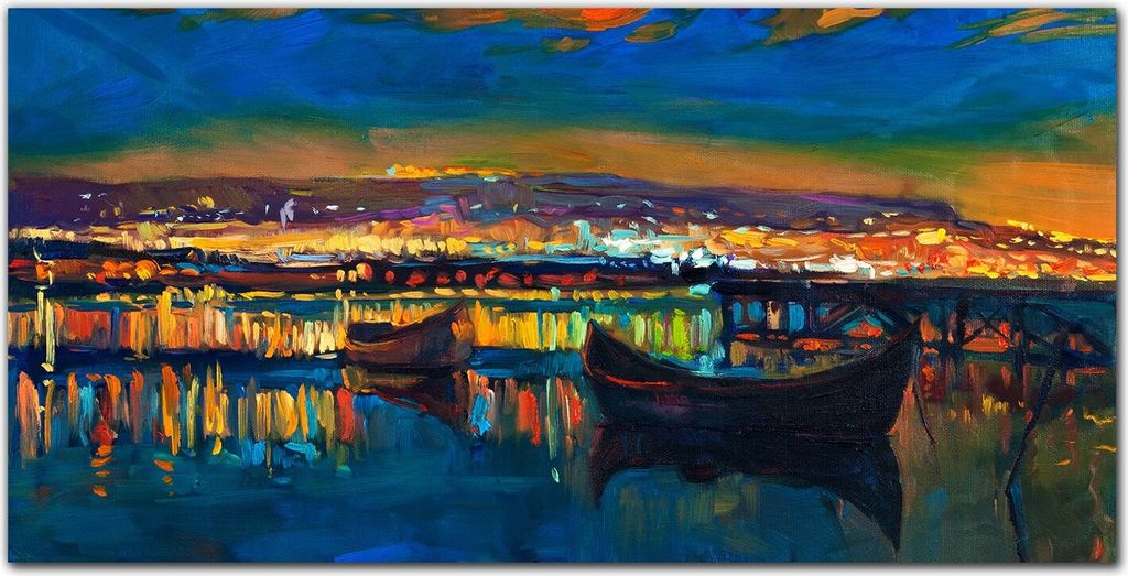 Coloray Bild aus Leinwand 120x60 Leinwand Dekoration - lake City