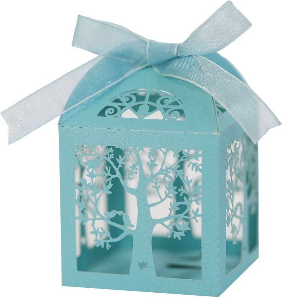 50 Pack Laser Cut Baum Geschenk Boxen Hochzeit Party Favor Boxen Spitze Süßigkeiten Boxen Für Hochzeit Braut Dusche Party Dekoration