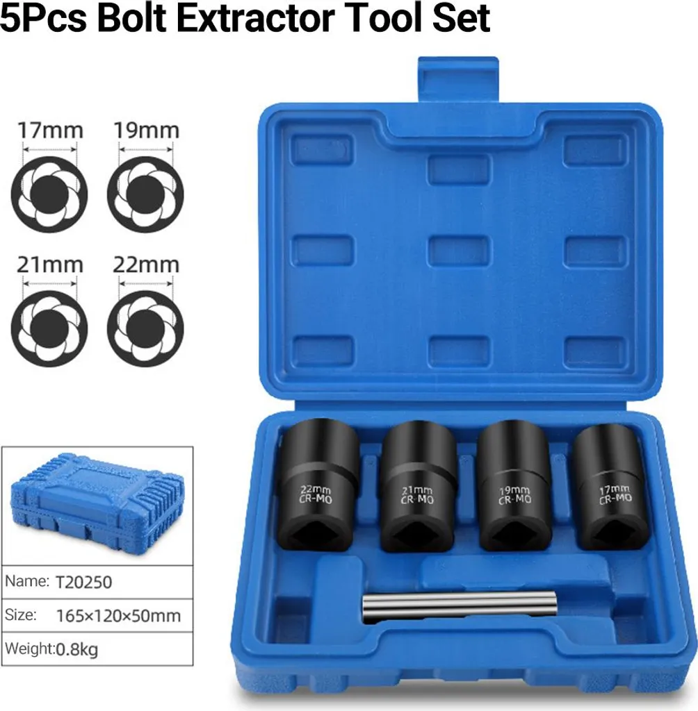 Solution pour écrou dénudé : jeu d'extracteurs 1/2 pouce haute efficacité - 2