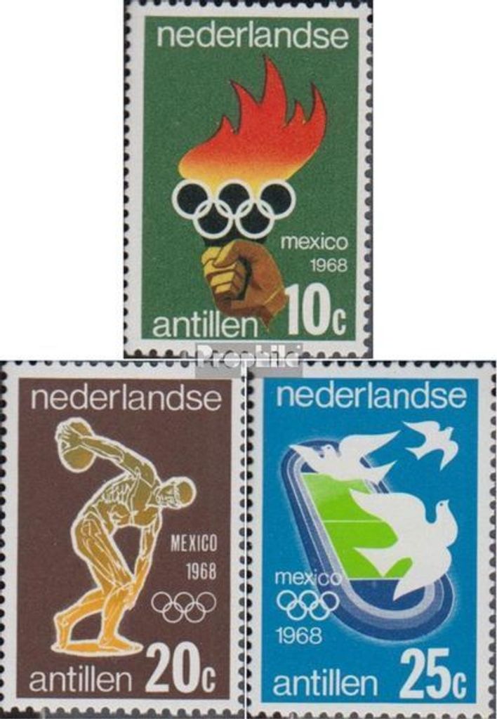 Briefmarken Niederländische Antillen 1968 Mi 187-189 (kompl.Ausg.) postfrisch Olympische Sommerspiele