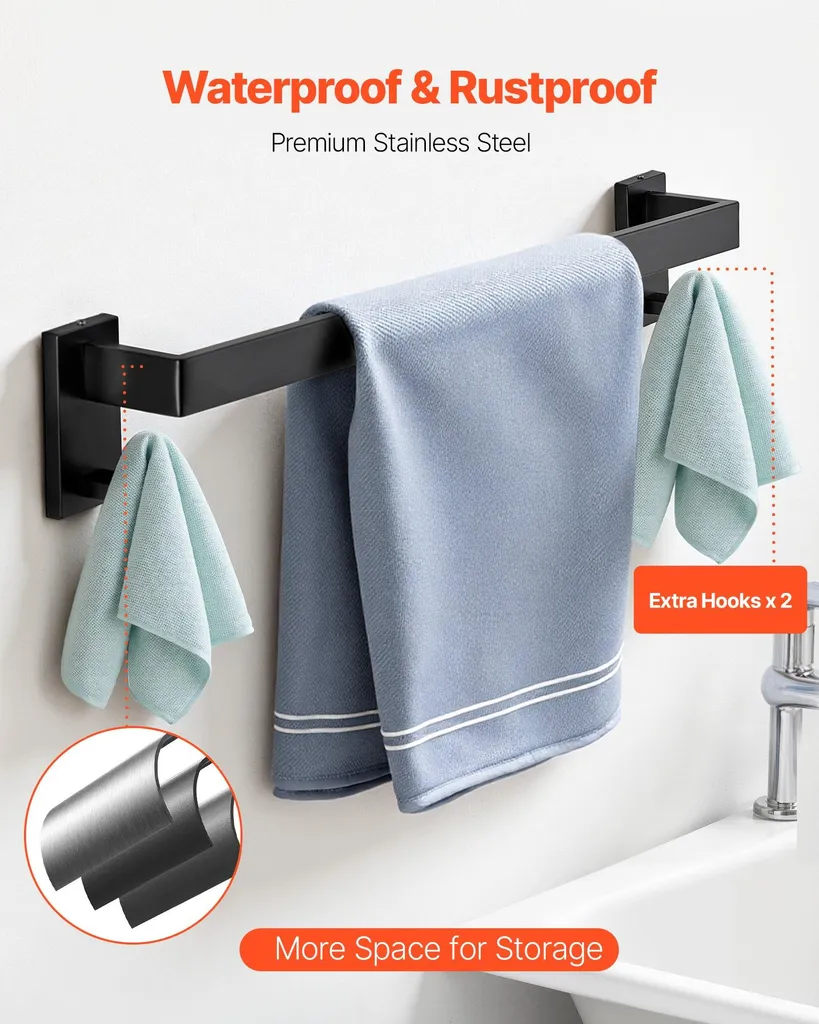 Set Di Accessori Da Bagno In Cromo Lucido, Porta Carta Igienica E Portasciugamani In Acciaio Inox 88473200