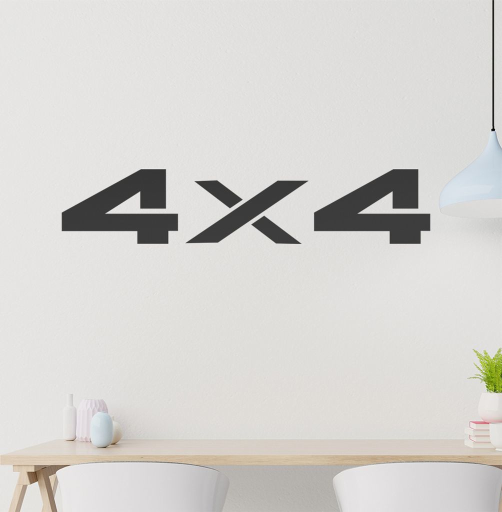 4 x 4 Totenkopf Wandtattoo in 6 Größen - Wandaufkleber Wall Sticker - Dekoration, Küche, Wohnzimmer, Schlafzimmer, Badezimmer