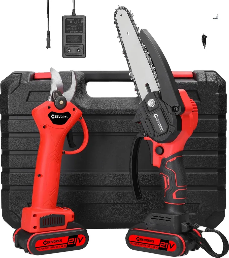 Mini Motosega a Batteria 21V 15cm - Potatore Elettrico Professionale UE