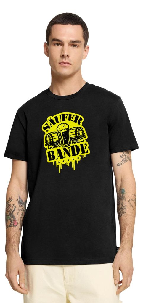 Spreadshirt JGA Männer | Säuferbande Männer Premium T-Shirt, M, Schwarz