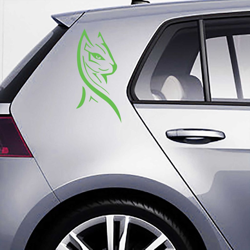 Aufkleber - Autoaufkleber "Luxury Kitty" 30cm x 15cm lindgrün - Tuning Carystyling Heckscheibe Auto