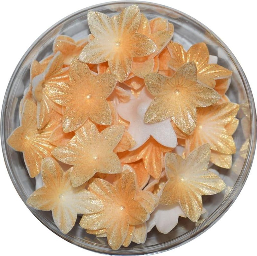 Mini-Goldwaffelblumen 50 Stück Produktbild 