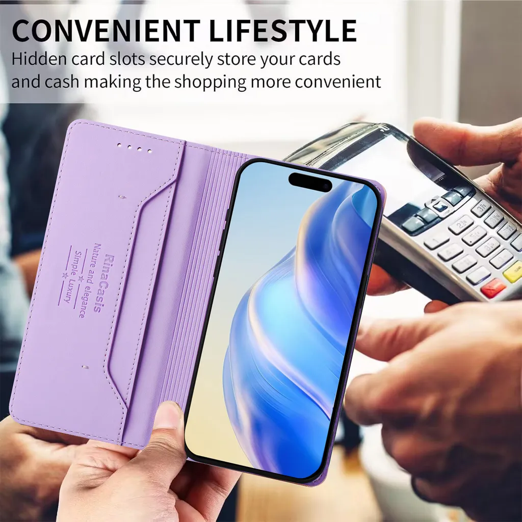 Wallet Case Viola Ulefone Note 14 - Custodia Flip Chic per Smartphone - 6