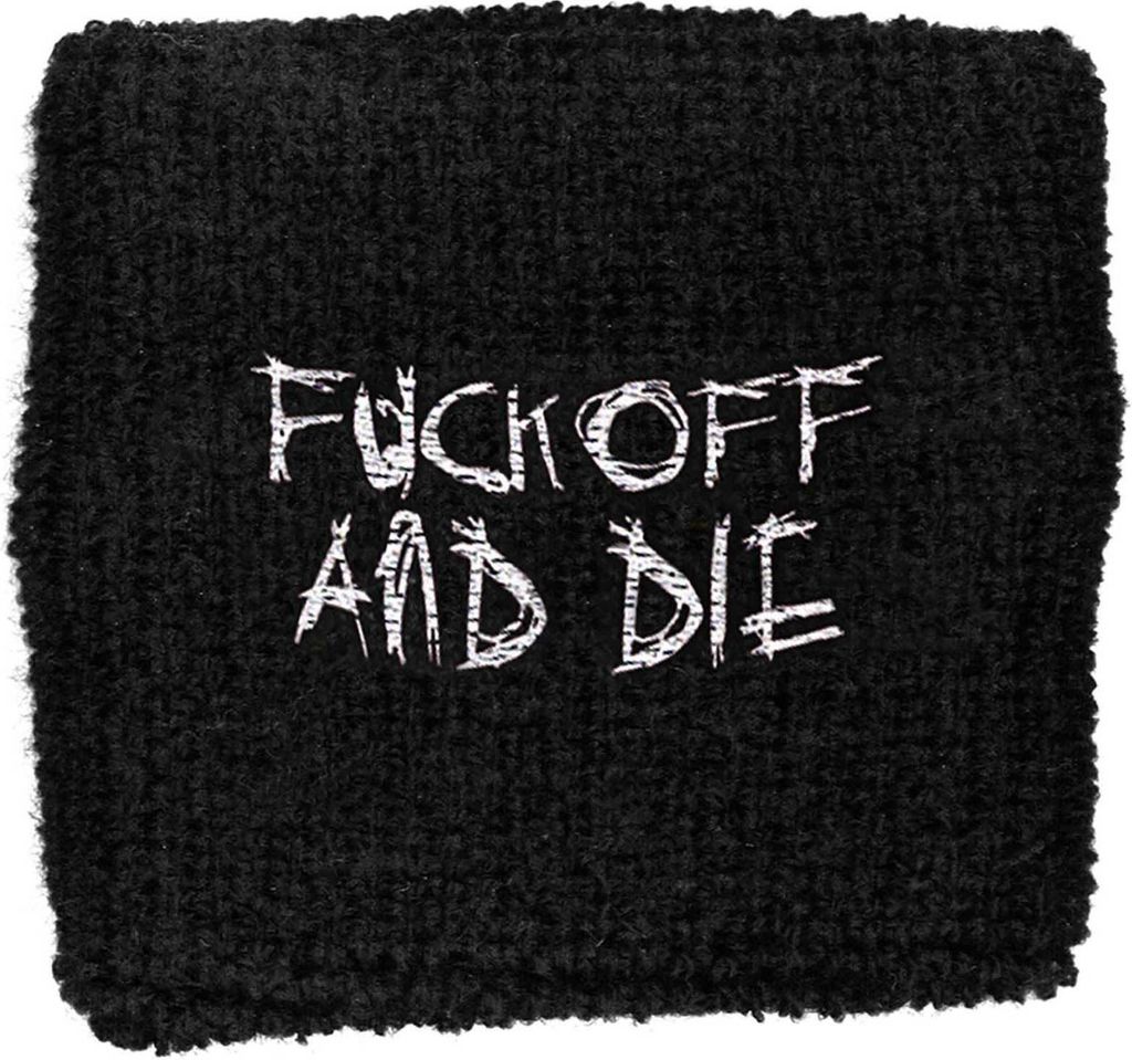 Darkthrone - "Fuck Off And Die" Stoffarmband RO8213 (Einheitsgröße) (Schwarz)