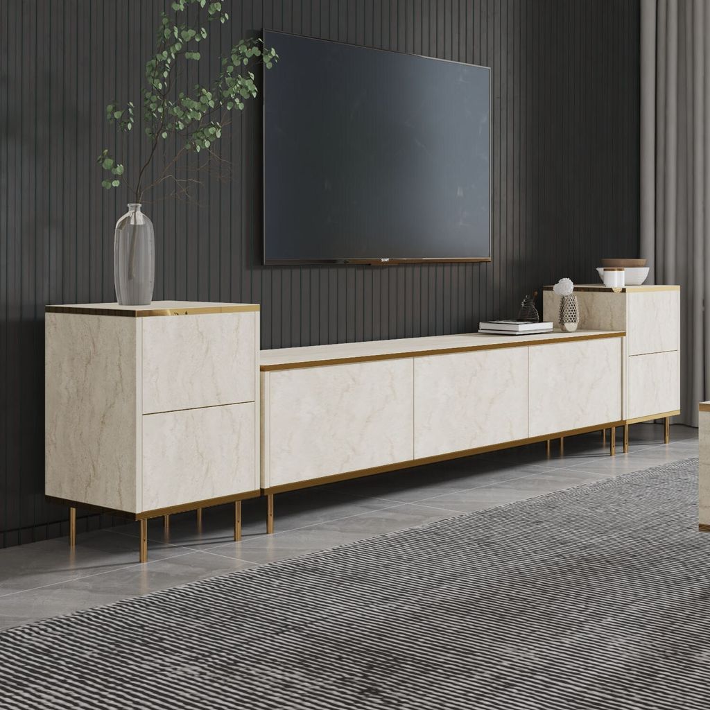 Skye Decor, Imaj - Travertine, mobili TV, travertino, 180 x Immagine del prodotto 