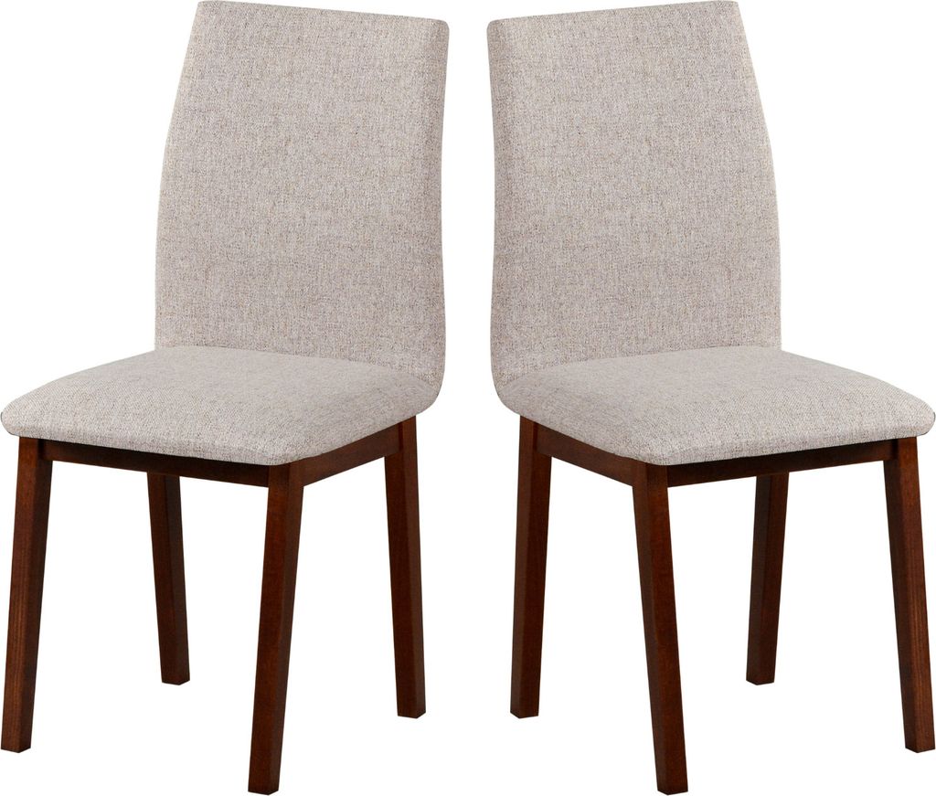 Esszimmerstuhl, Holz Buche Massiv Stuhl Stühle Küchenstuhl - Set 2x LUNA 1 nussbaum