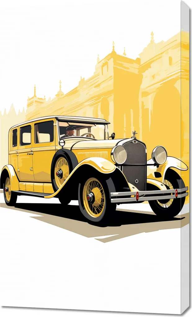 Décoration murale de bureau pour passionné d'auto ancienne 60x100