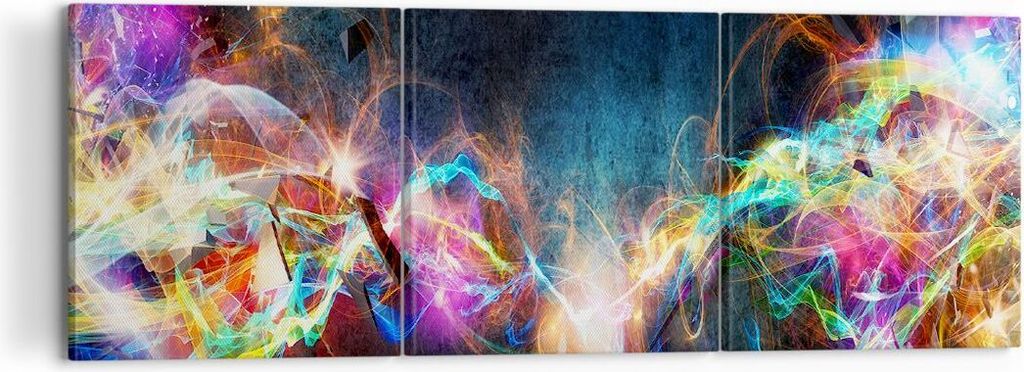 Bild auf Leinwand - Leinwandbild - Abstraktion modern - 120x40cm - Wand Bild - Wanddeko - Leinwanddruck - Bilder - Kunstdruck - Wanddekoration - Le...
