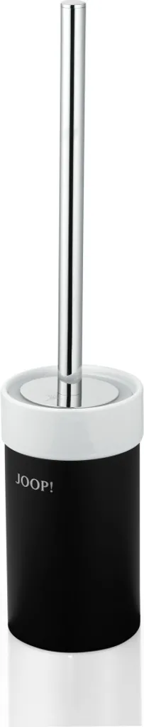 Ensemble brosse wc haut de gamme en céramique blanche et support noir