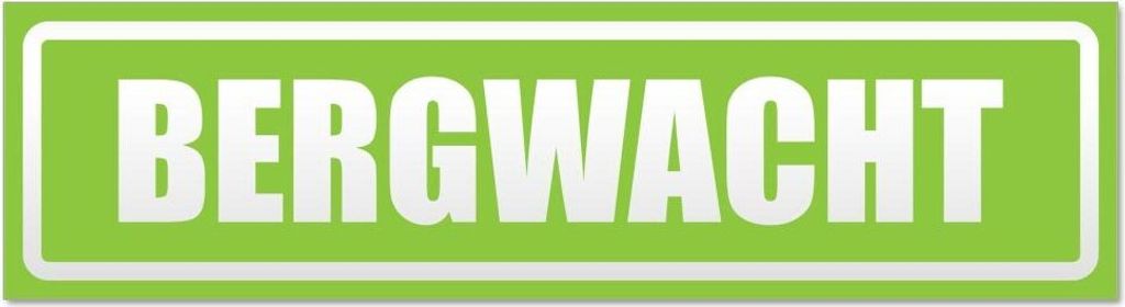 Kiwistar - Autoaufkleber - Lindgrün - 45 x 12 cm - Bergwacht invertiert - Hinweis Aufkleber Sticker für Auto, Kfz, Fahrrad, PKW, LKW