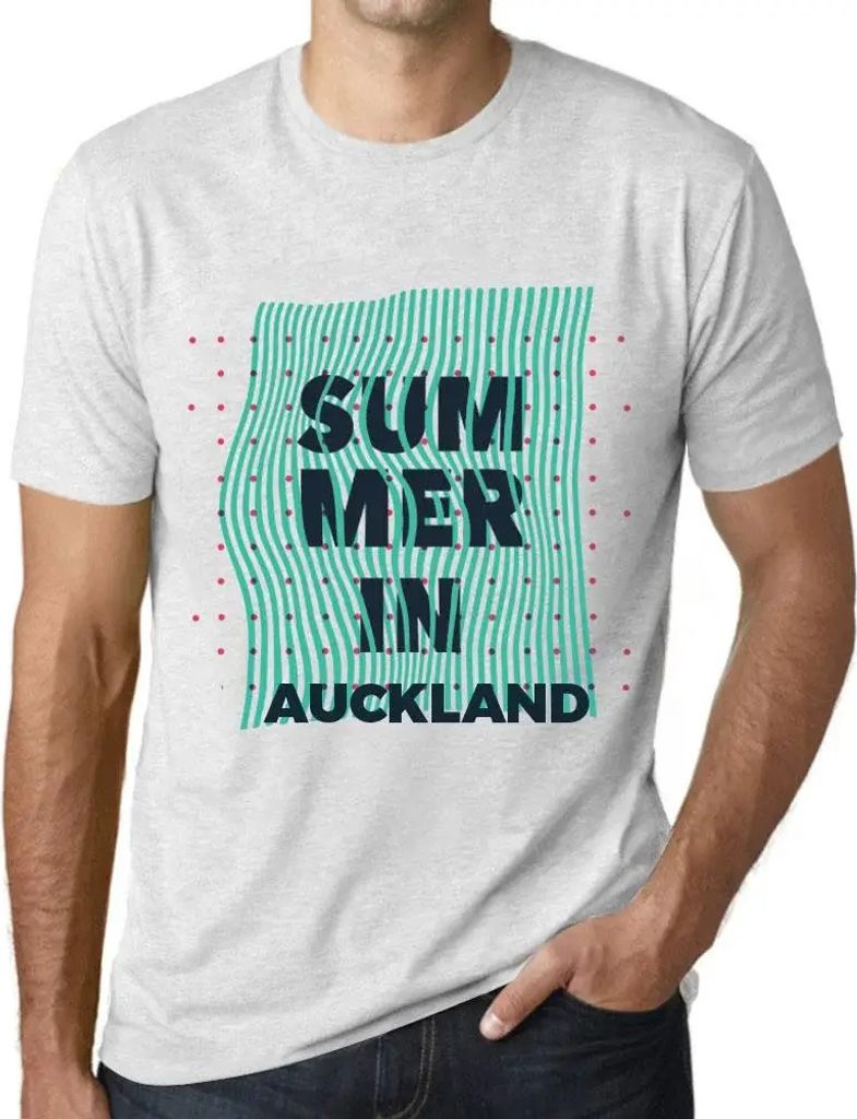 Herren Grafik T-Shirt Sommer in Auckland – Summer In Auckland – Öko-Verantwortlich Vintage Jahrgang Kurzarm Lustige Druck Geburtstag Geschenk ...