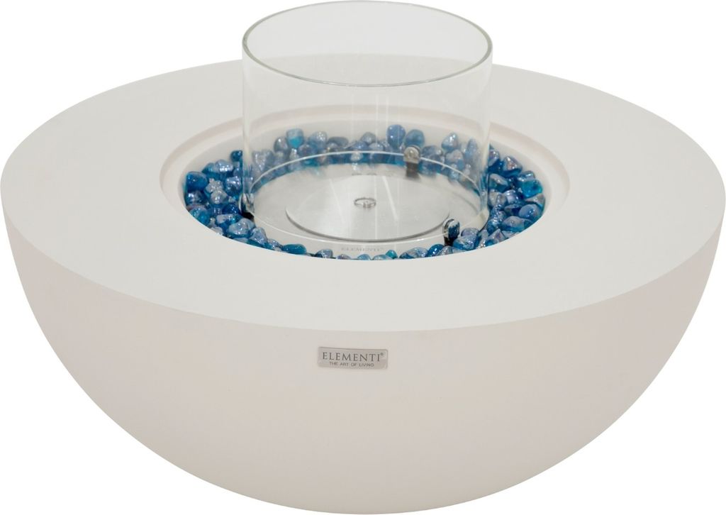 ROCA ETHANOL FIRE TABLE | Skulpturaler Stein-Look | Bioethanol | Wetterbeständig & CO2-arm | Für Garten & Terrasse