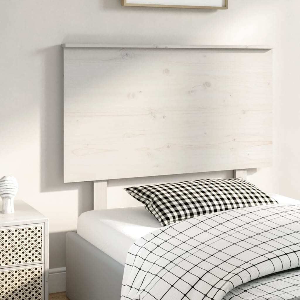 vidaXL Kopfteil Weiß 94x6x82,5 cm Massivholz Kiefer - Produktbild 