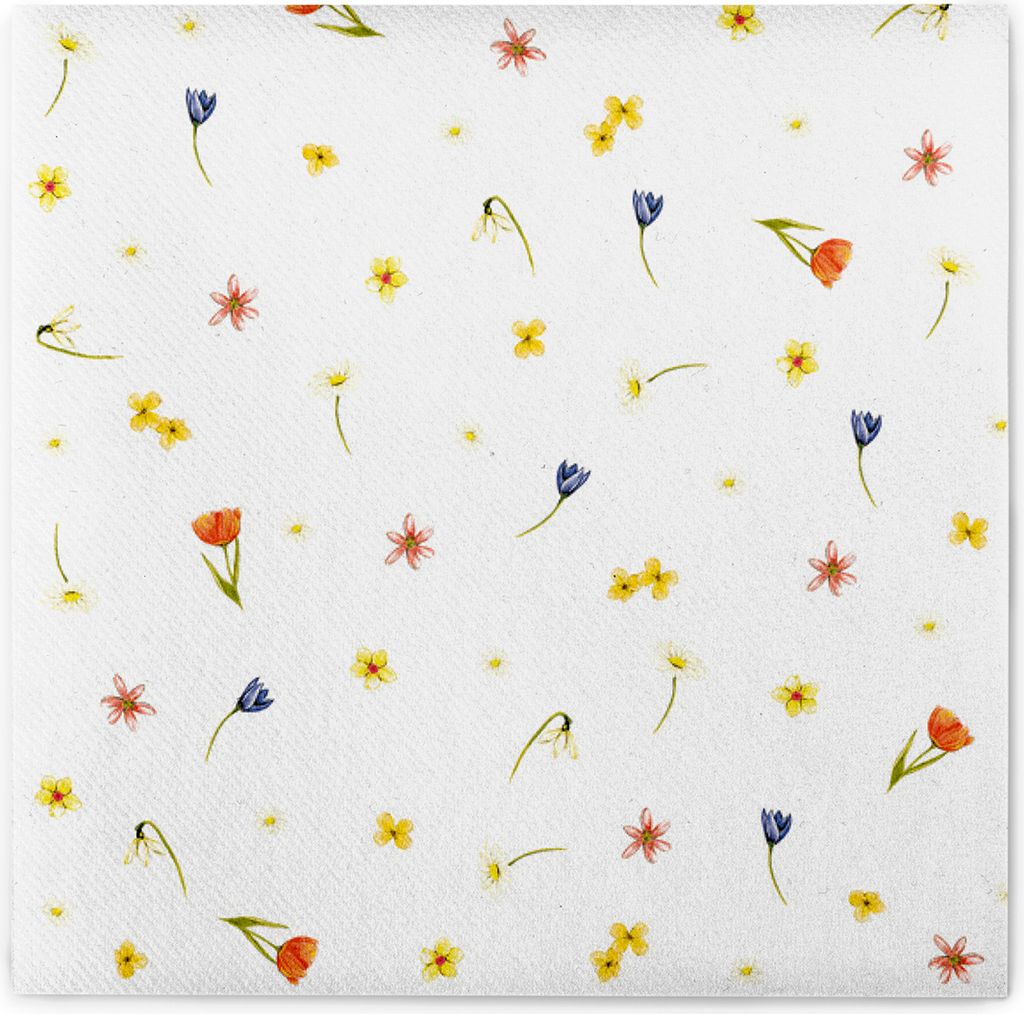 Sovie HORECA Serviette Betty aus Linclass Airlaid 40 x 40 cm, 50 Stück - Floral Streublumen