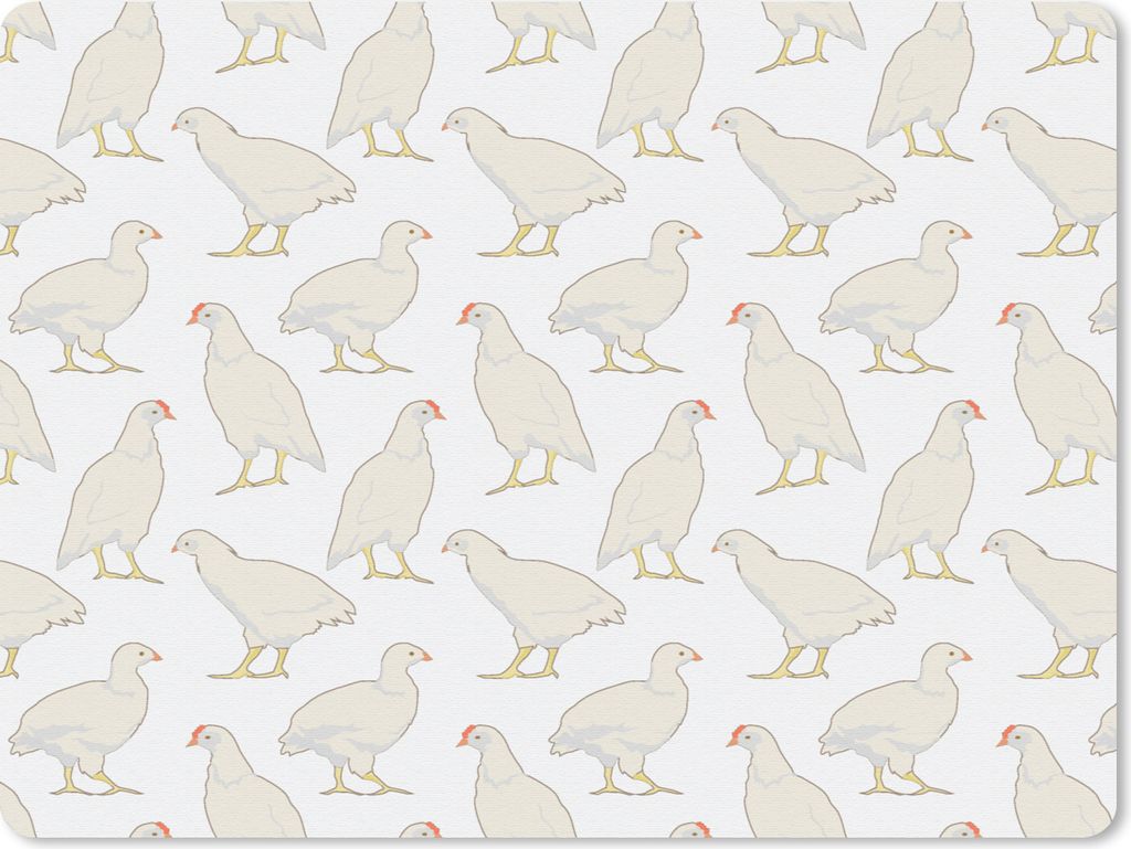 MuchoWow Mauspad Mousepad Vogel - Hühner - Muster 40x30 cm - Mousepads - Maus Mat - Pad - Mausunterlage - Anti Rutsch