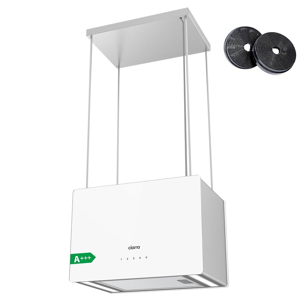 CIARRA Inselhaube 700 m³/h Freihängend Dunstabzugshaube WiFi App Touch Bedienung VM4850S