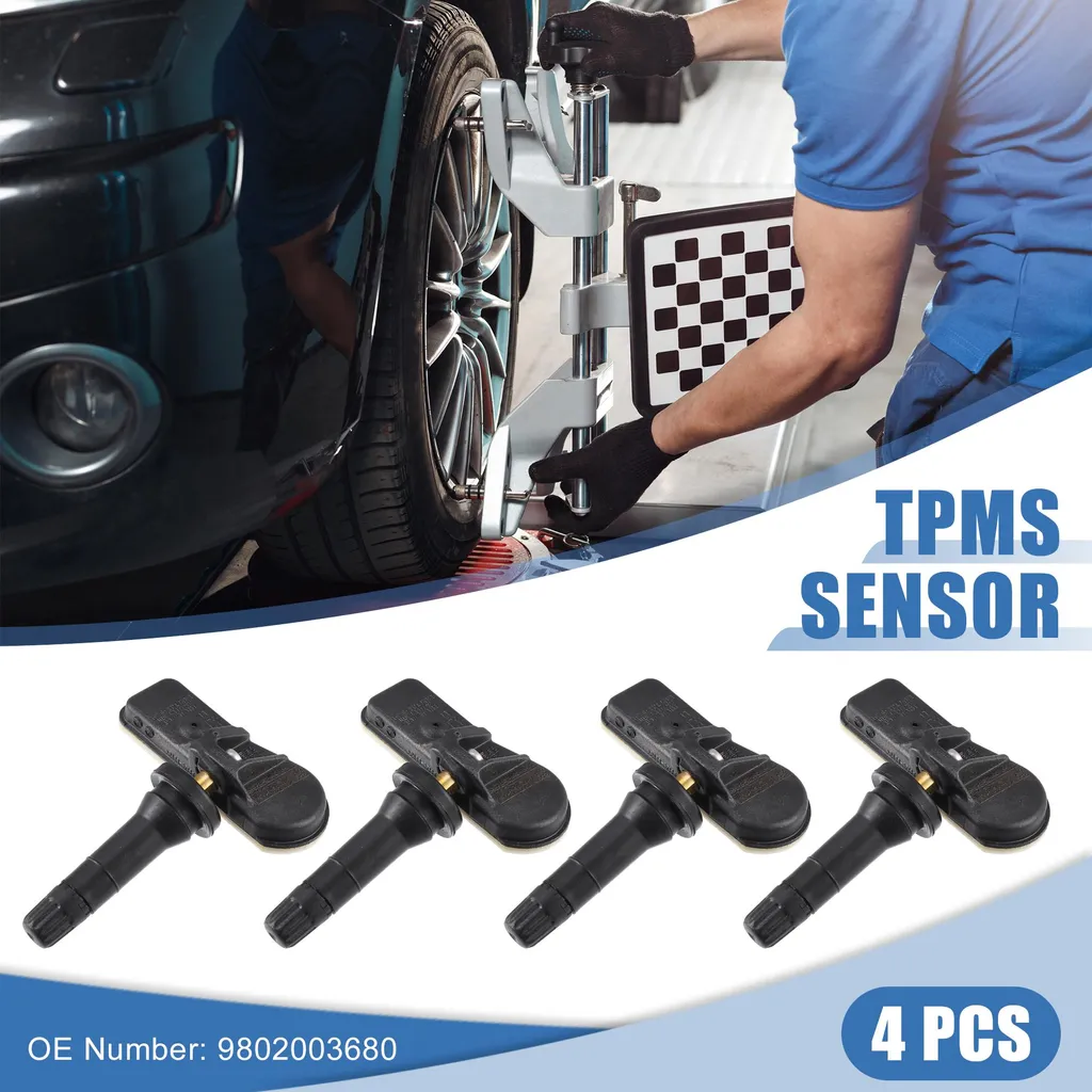 4 TPMS 9802003680 Capteur Pression Pneu pour Citroen Berlingo Multispace