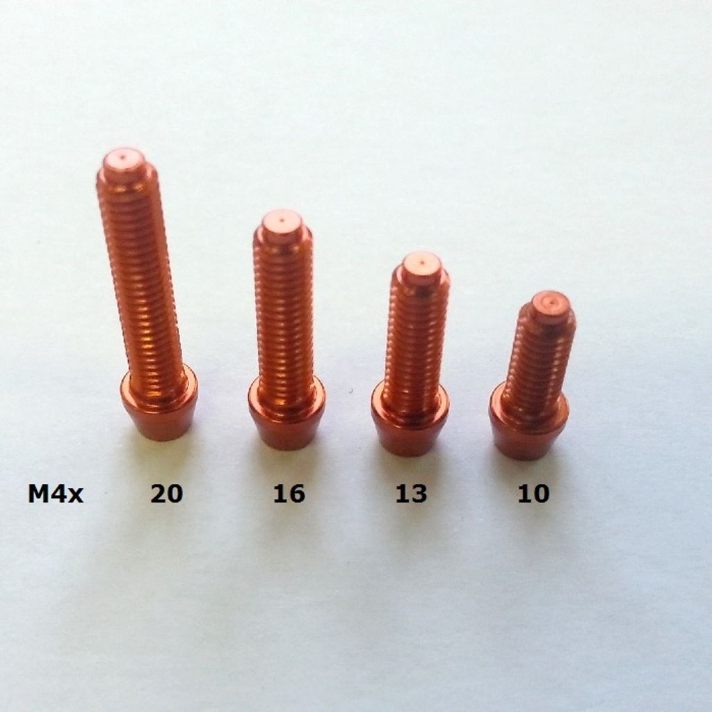 Alu M4x16 Einstellschraube Orange