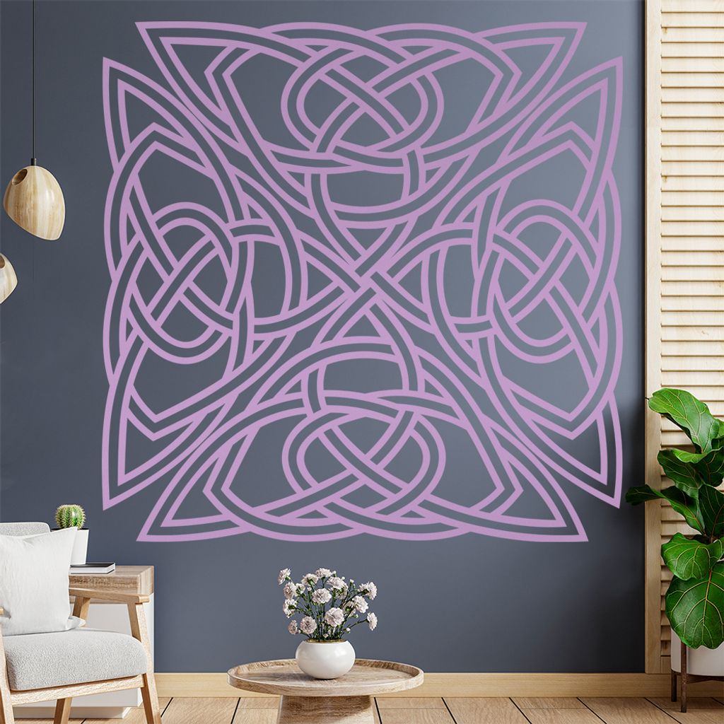 keltischer Knoten - Knotenmuster Wandtattoo in 6 Größen - Wandaufkleber Wall Sticker - Dekoration, Küche, Wohnzimmer, Schlafzimmer, Badezimmer