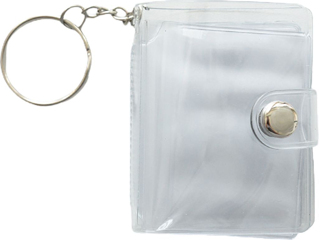 Mini-Fotoalbum mit umklappbarer Seite, Pailletten, transparent, mit Schnappverschluss, Ring zum Aufhängen, 16 Taschen, Kartenhalter für Fotos, Er...