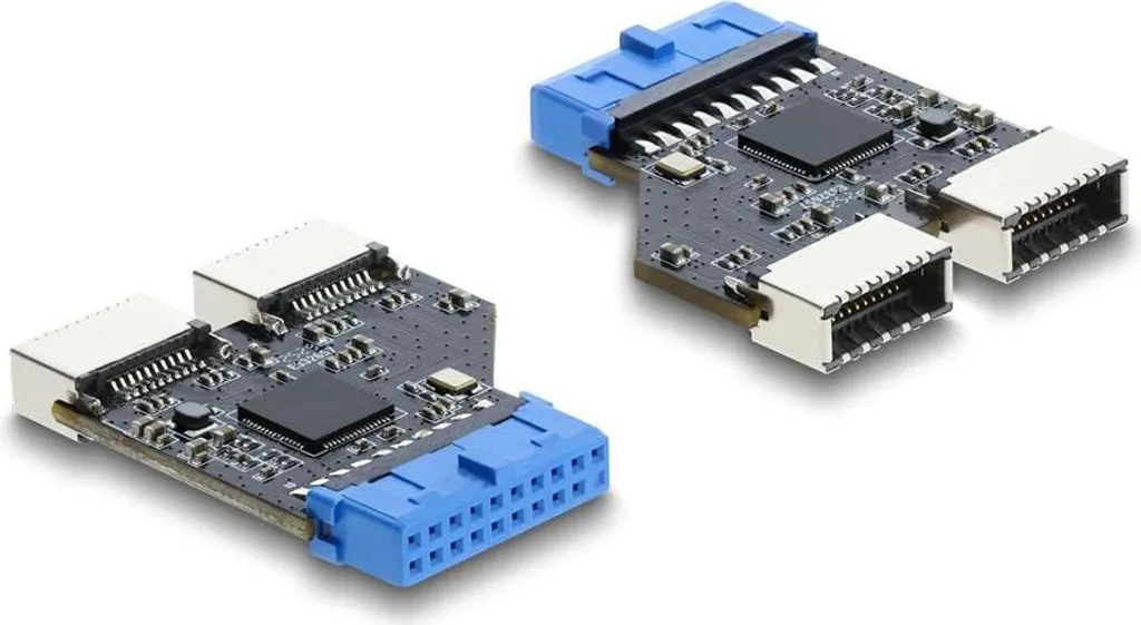 Hub USB interne 20 broches vers double USB-A pour boîtier PC ATX