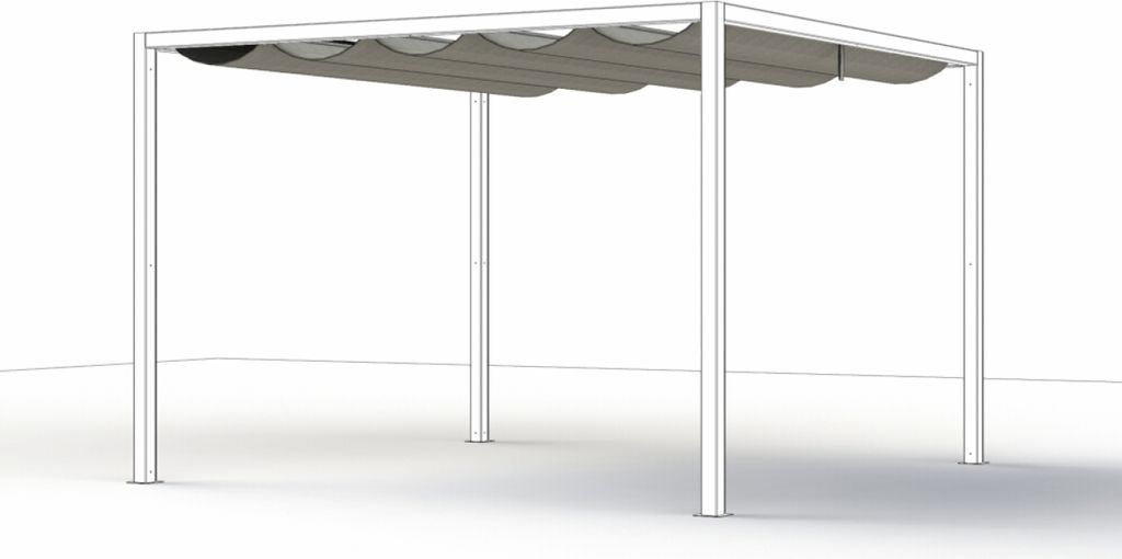 Siena Garden Dachbezug SCHATTENMANUFAKTUR LIBERA, quadratisch, 300x300 cm anthrazit M90710 silber
