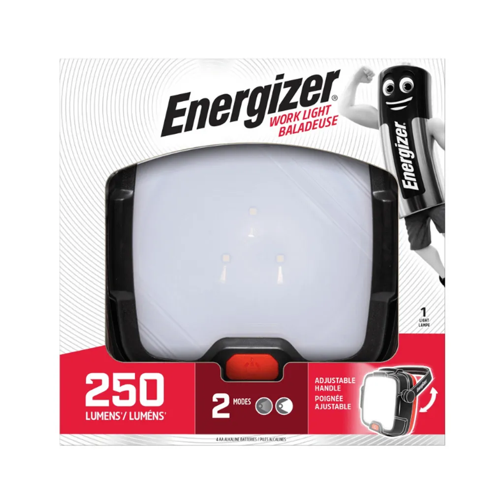 Lampe de travail antichoc Energizer 250lm autonomie longue durée