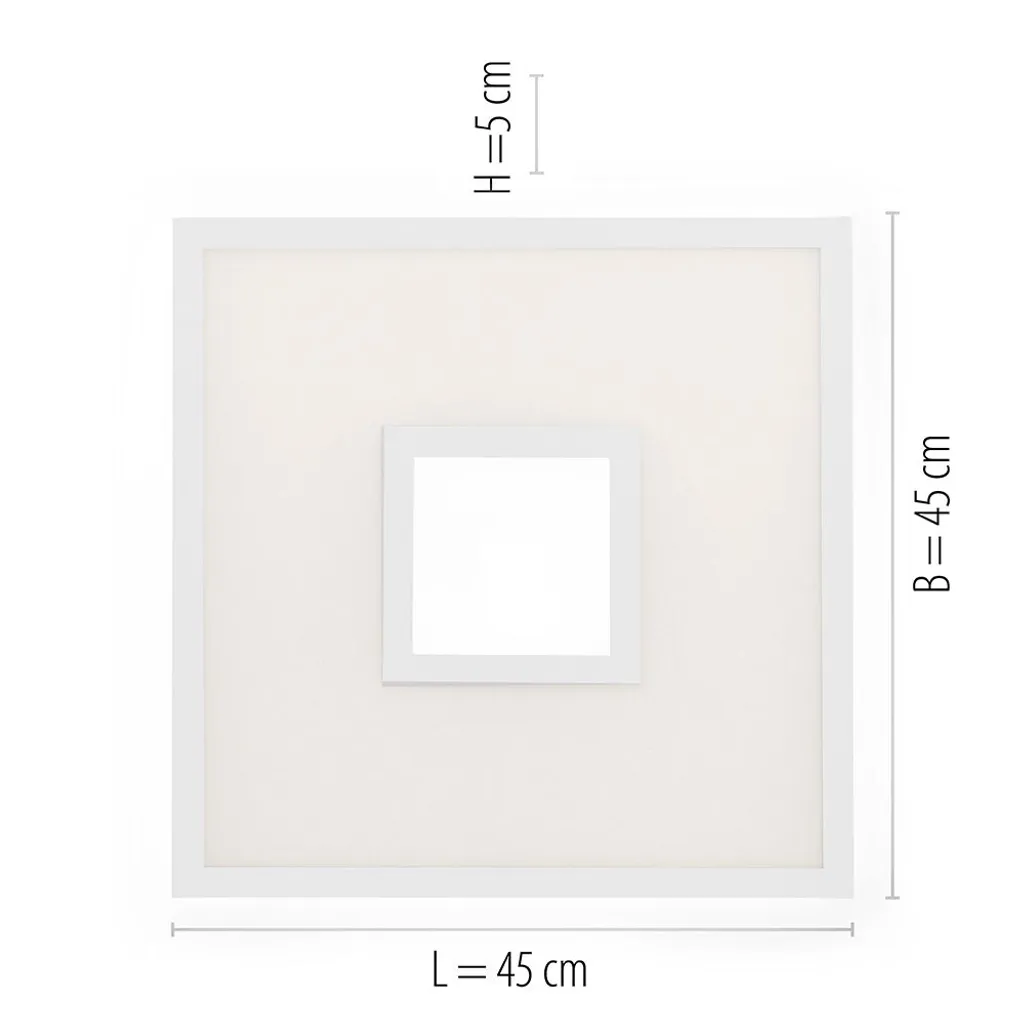 Plafonnier LED 45 cm à intensité variable et rétroéclairage personnalisable - 12