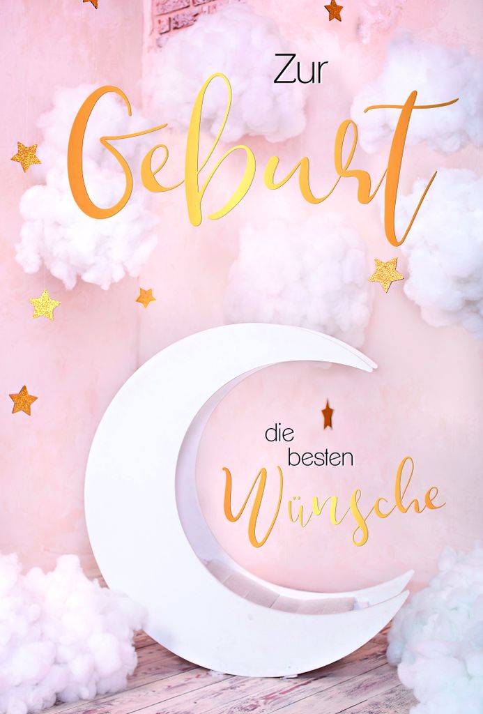 Geburt Baby Freudiges Ereignis - Glückwunschkarte im Format 11,5