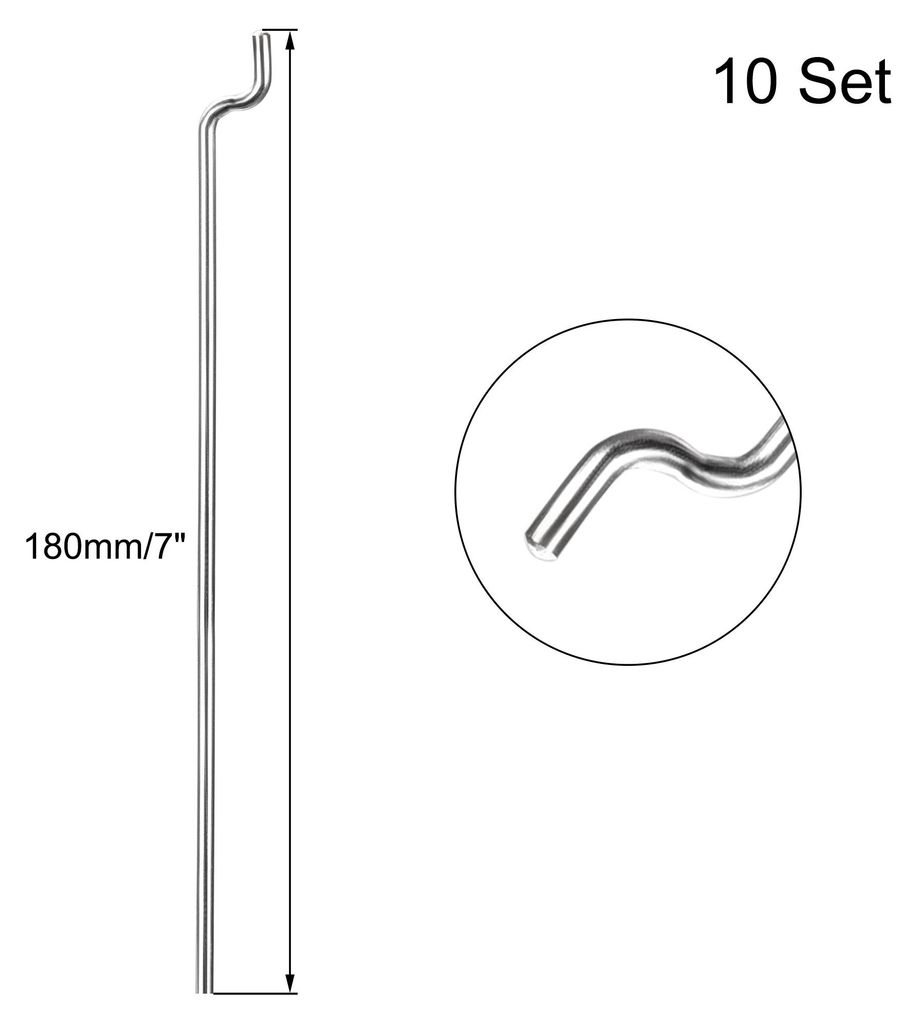 10Stk. 1.2mmx180mm Pushrod Teile + 10Stk. Nylon Mikrosteuerung H?rner 4 L?cher fš¹r RC Flugzeug Flugzeug DIY Teile