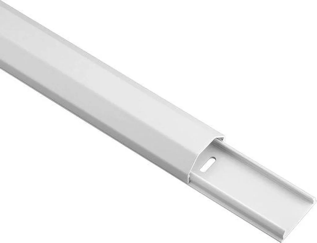 Coude de finition pour goulotte électrique blanche en PVC rigide