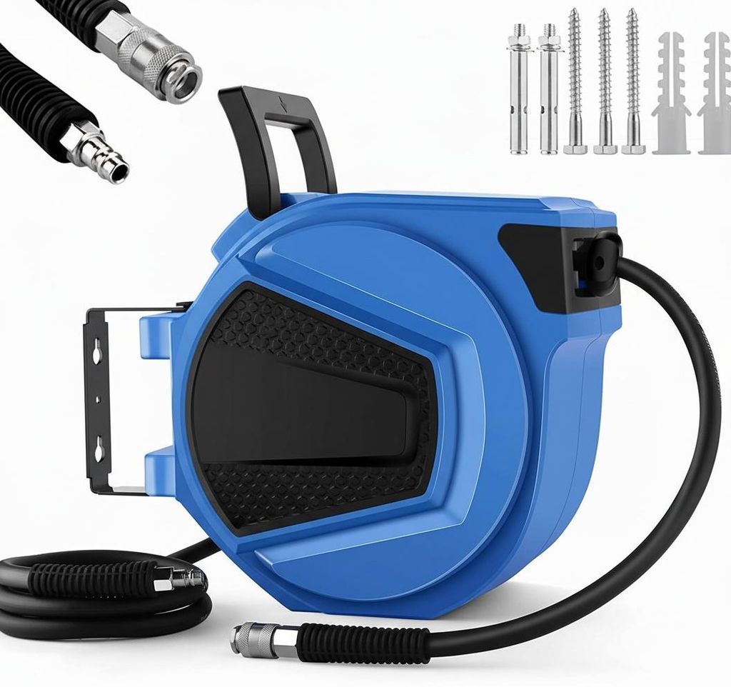 Enrouleur de tuyau à air comprimé 15 m + 2 m Anti Twist, Image du produit 