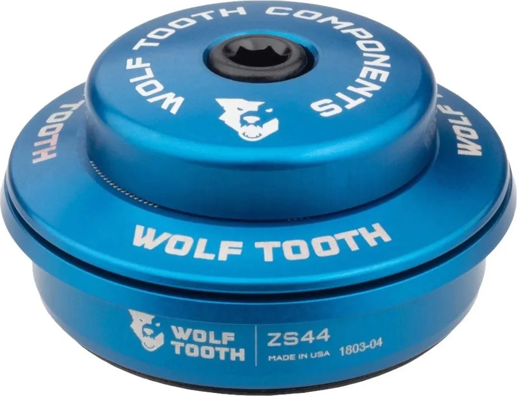 Direction de vélo Wolf Tooth ZS44/28.6 6mm Bleue pour VTT et vélo Route