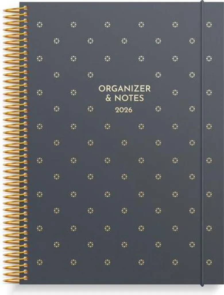 Organiseur 2026 Burde bleu : calendrier pratique et grand espace notes